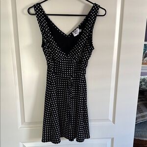 Princess Polly Black and White polkadot Mini Dress
